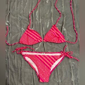 Ocean Pacific Sequin Striped Bikini